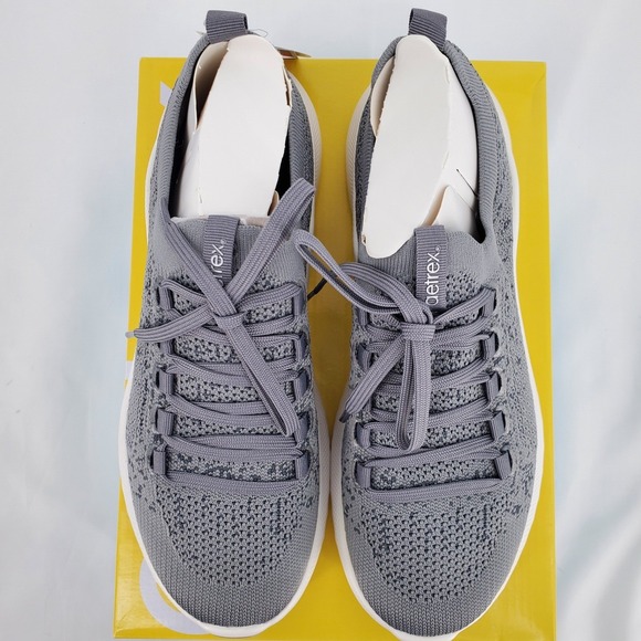 Aetrex Womens 5/5.5 Carly Orthopedic Arch Support Knit Sneakers Grey Stretch New - Picture 3 of 8